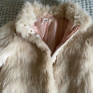 Girls faux fur fully lined coat